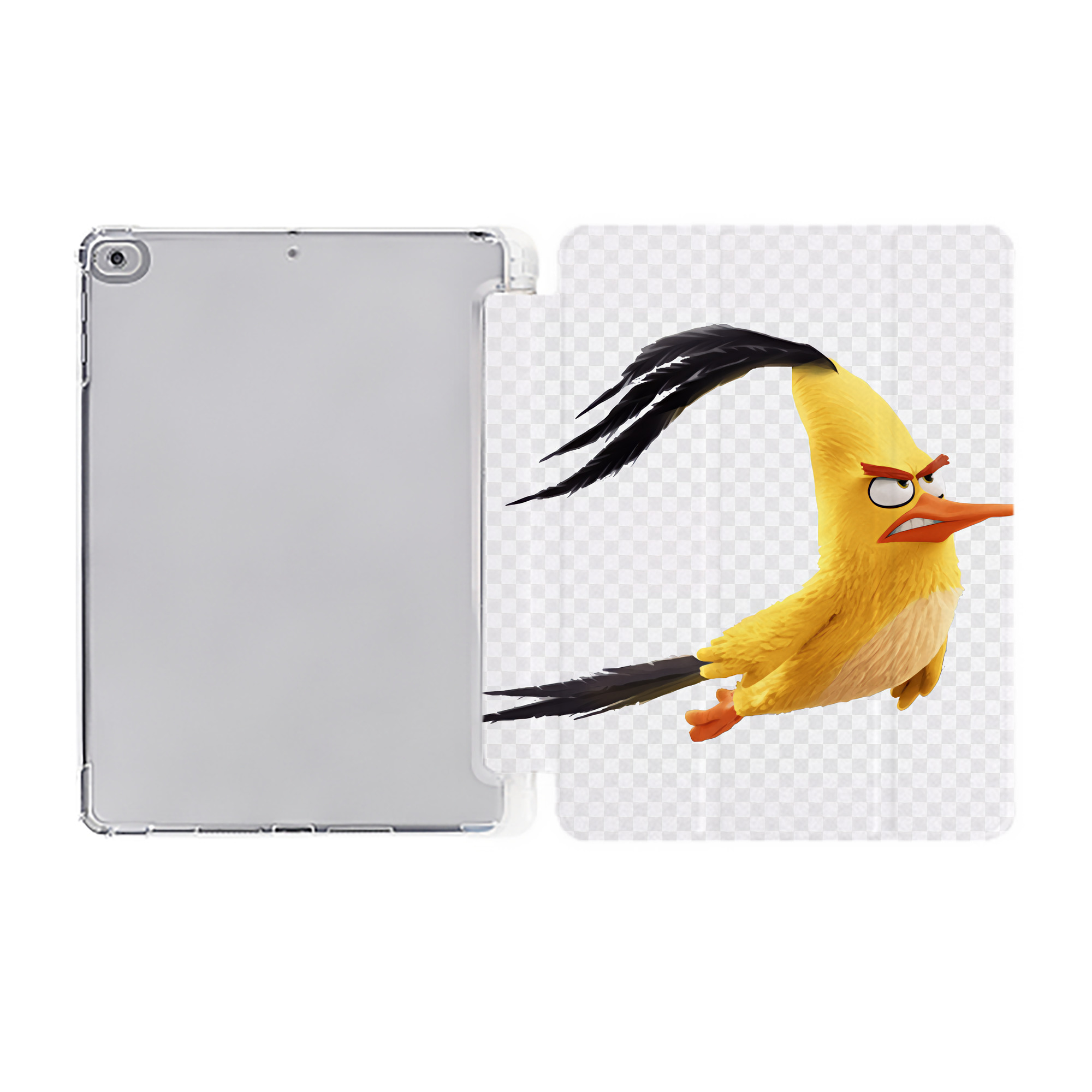（画像用） Angry Birds アングリーバード IPad ケース ペン収納付き 三つ折りスタンド PUレザー×シリコン 対応機種9.5/10.5/10.9インチ